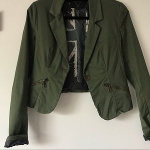 Seven Sisters London Green Cropped Blazer